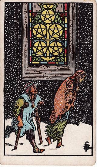펜타클 5 tarot card