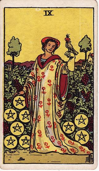 펜타클 9 tarot card