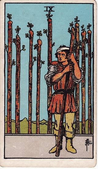 완드 9 tarot card