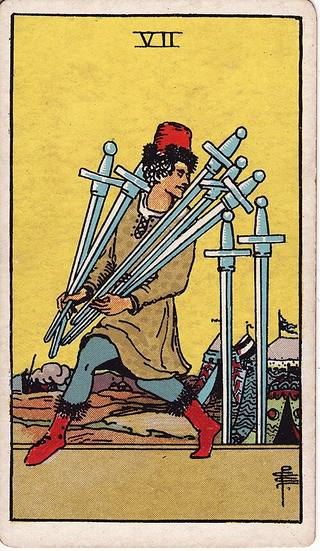 소드 7 tarot card
