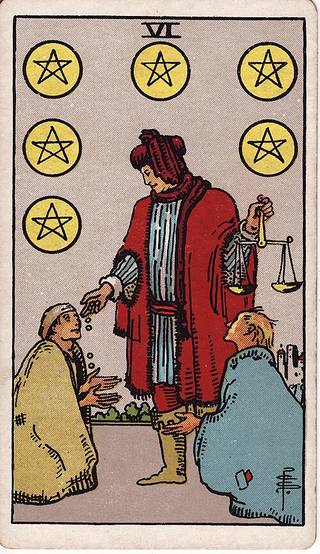 펜타클 6 tarot card
