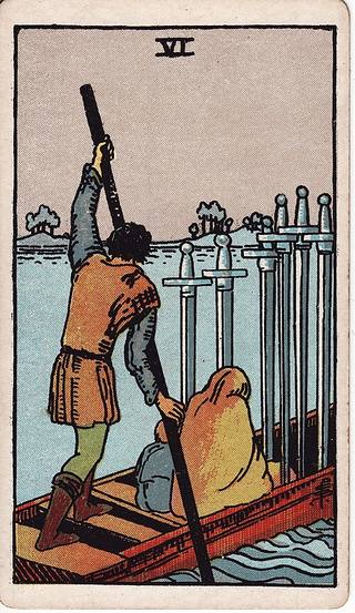 소드 6 tarot card