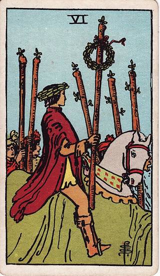 완드 6 tarot card