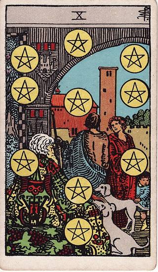펜타클 10 tarot card