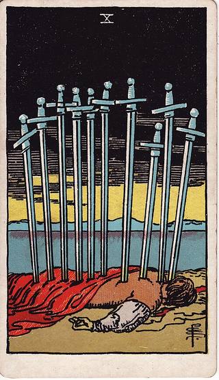 소드 10 tarot card