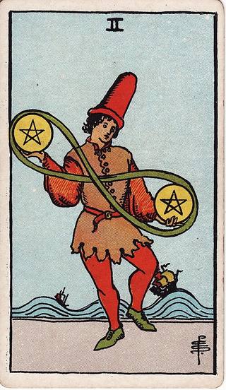펜타클 2 tarot card